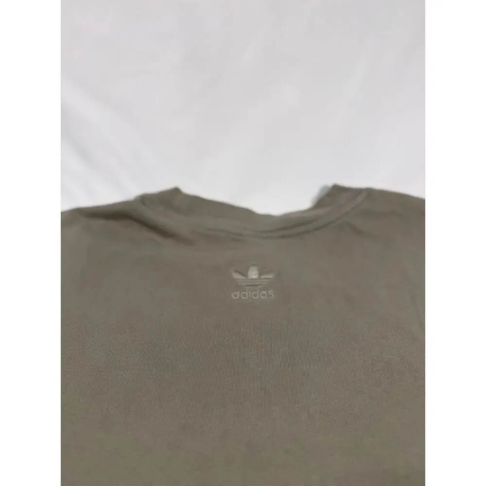 Adidas Originals Trefoil Logo Graphic T-Shirt Mens 2XL Tan Beige Short Sleeve